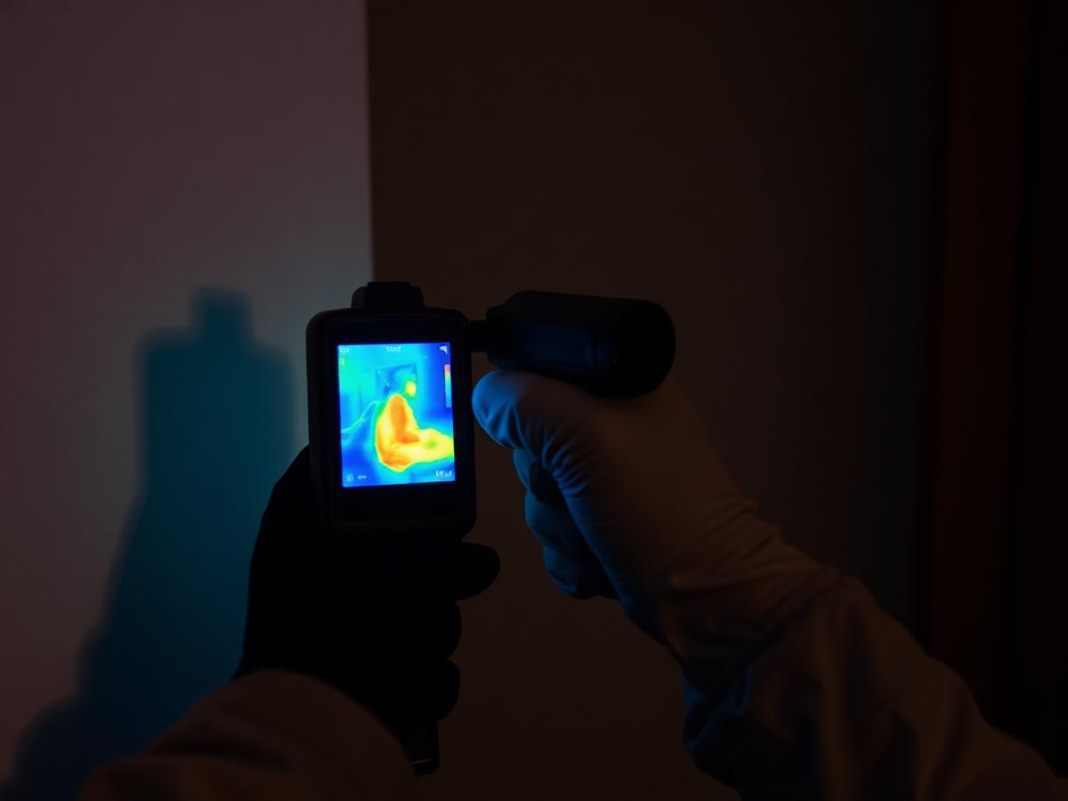 Thermal imaging used to locate hidden moisture